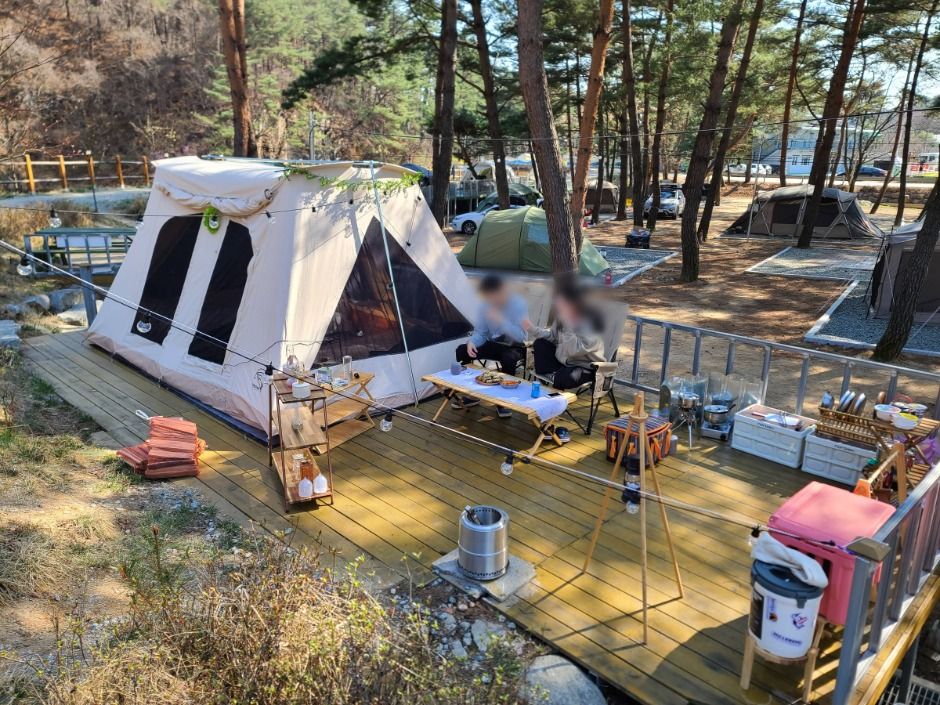 용오름캠핑장 전경